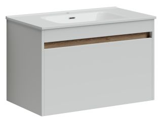 Подвесная тумба под раковину Sancos Smart SM80W 80см белый глянец